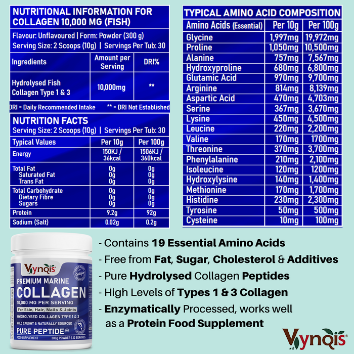 VYNQIS™ Premium Marine Collagen Powder 10,000mg