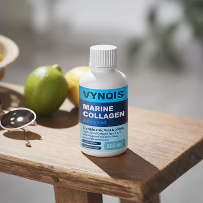 Marine Collagen Complex (Capsules), 2400mg Hydrolysed Marine Collagen (Type 1), Hyaluronic VYNQIS Acid, Biotin, Silica, Vitamin C, D3, B6 and B12 | UK