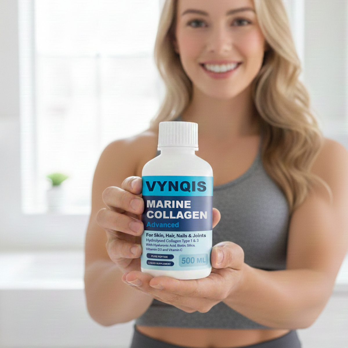 Marine Collagen Complex (Capsules), 2400mg Hydrolysed Marine Collagen (Type 1), Hyaluronic VYNQIS Acid, Biotin, Silica, Vitamin C, D3, B6 and B12 | UK